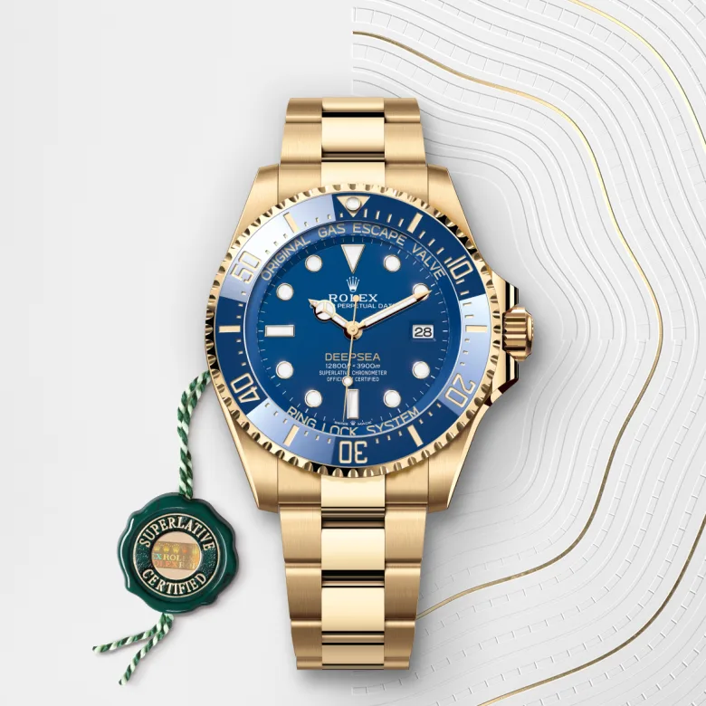 オーシャン・ブルー　　See Rolex Rolex Deepsea 18 ct yellow gold, M136668LB-0001